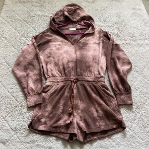 Free People Movement Tie Dye Elastic Waist Terry Cloth Romper Women’s Size S